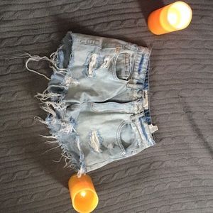 Garage Light Blue Jean Shorts